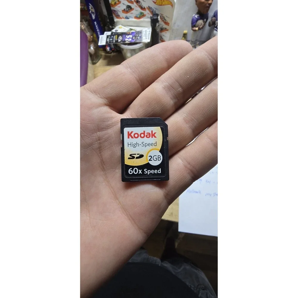 vintage Kodak High-Speed 2GB SD memory card featuring 60x speed